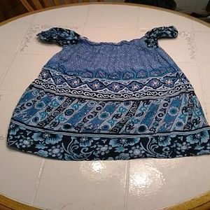 Blue cotton size M top by She School 32